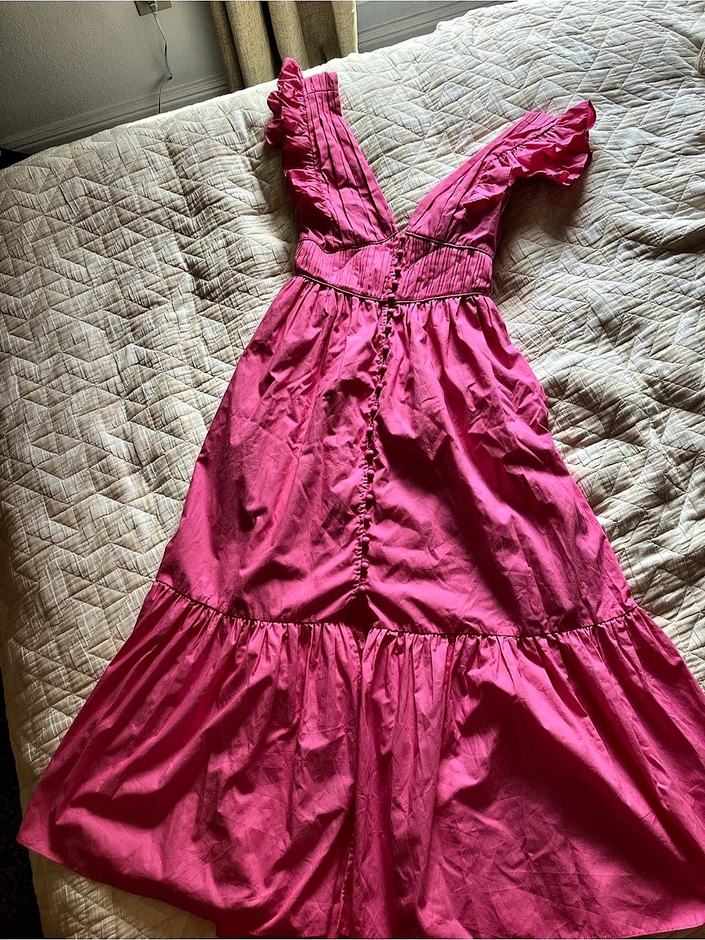 O.p.t Ruffle Dress in Pink Small